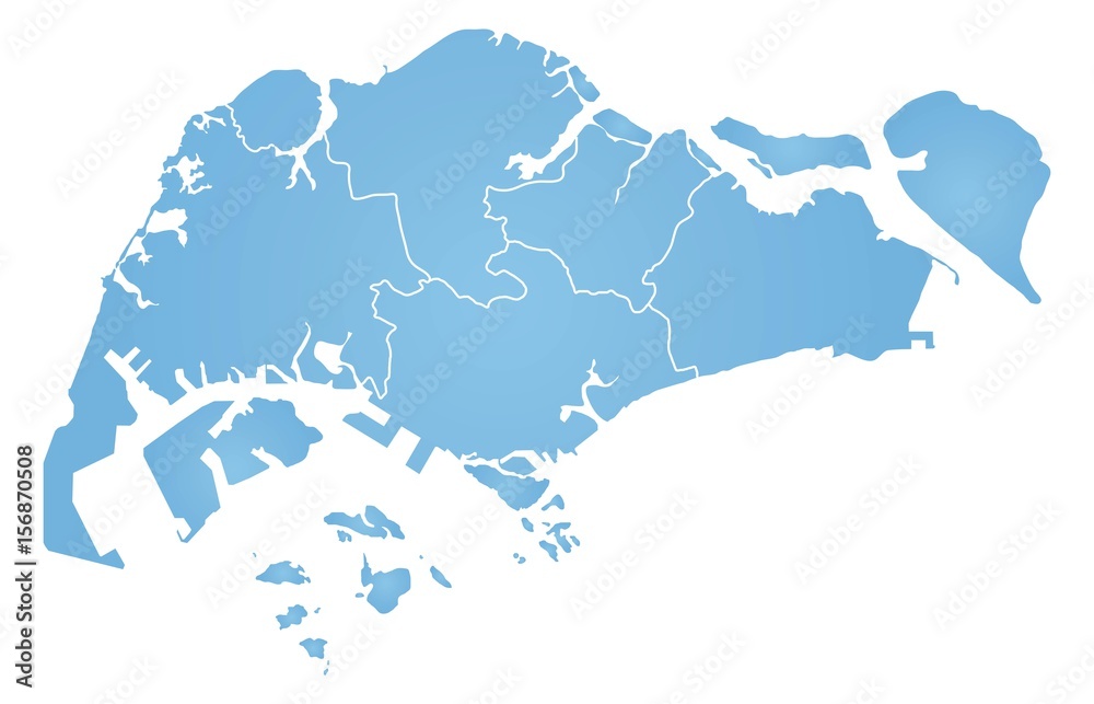 Fototapeta premium Mapa Singapuru