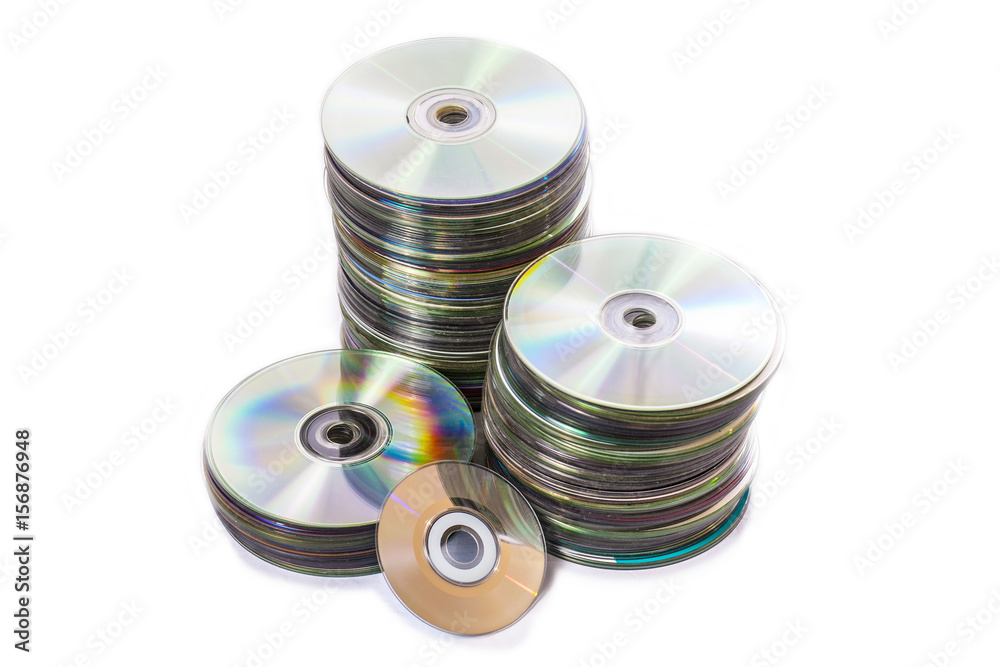 Heap of old used cd and mini disks Heap of old used cd and mini disks