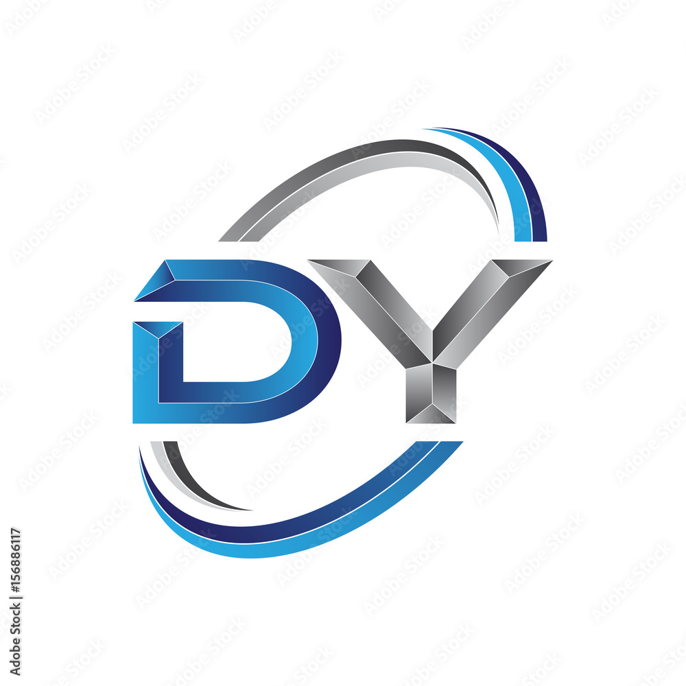 Simple initial letter logo modern swoosh DY Simple initial letter logo modern swoosh DY