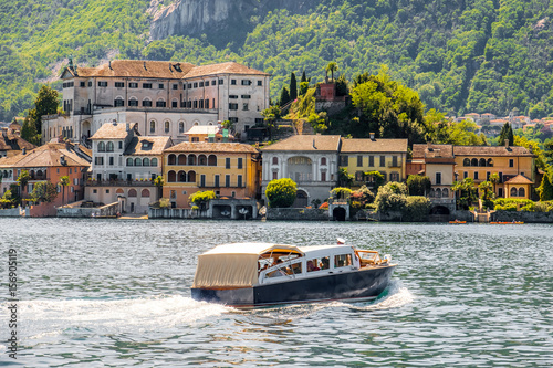sail on italian lakes boat trip to San Giulio island in the Orta lake