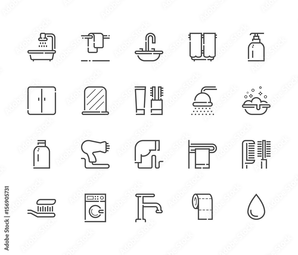 Bathroom icon. Vector set 48x48 Pixel Perfect. Bathroom icon. Vector set 48x48 Pixel Perfect.