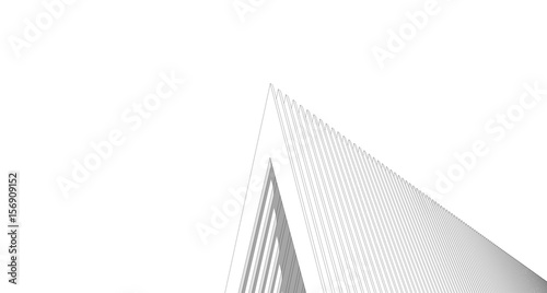 Abstract sketch  Architectural  Construction  Wireframe