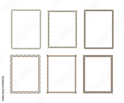 Vector decorative frame. Elegant element for design template, place for text. Floral border. Lace decor for birthday and greeting card, wedding invitation.