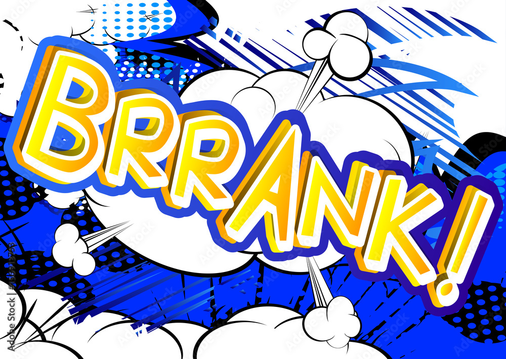 Brrank! - Vector illustrated comic book style expression.