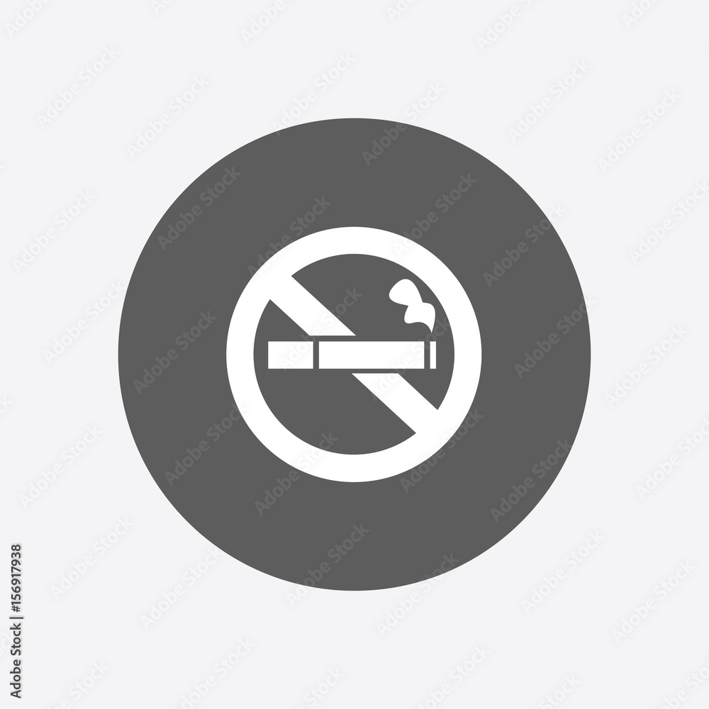 No smoke icon. Stop smoking symbol. Vector illustration. Filter-tipped cigarette. Icon for public places. No smoke icon. Stop smoking symbol. Vector illustration. Filter-tipped cigarette. Icon for public places.