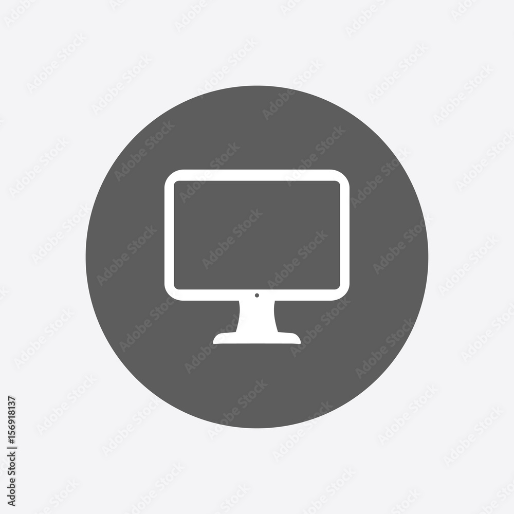 Сomputer display sign icon. Flat design style. Сomputer display sign icon. Flat design style.
