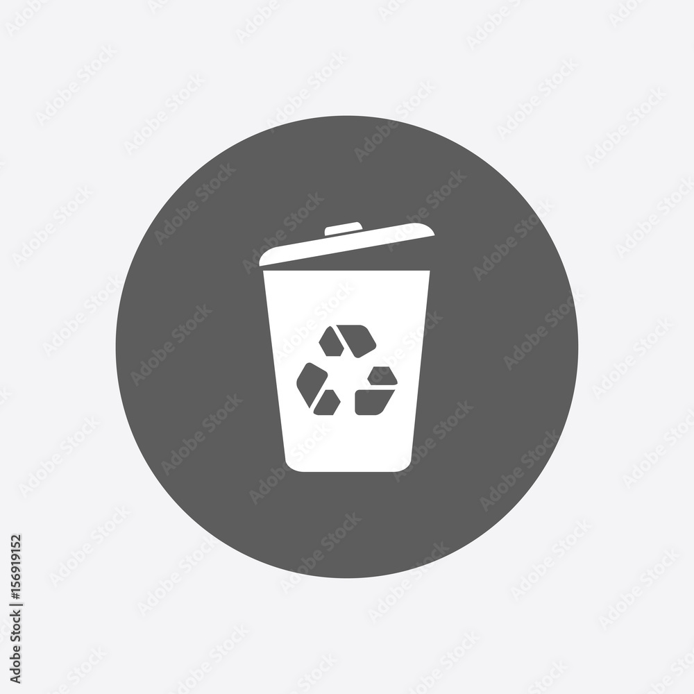 Trash can icon. Delete, Move to Trash, clear the disk space. Vector illustration Trash can icon. Delete, Move to Trash, clear the disk space. Vector illustration