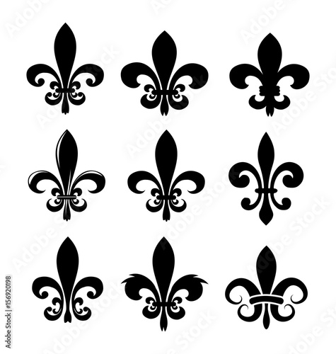 Fleur de lise vector set