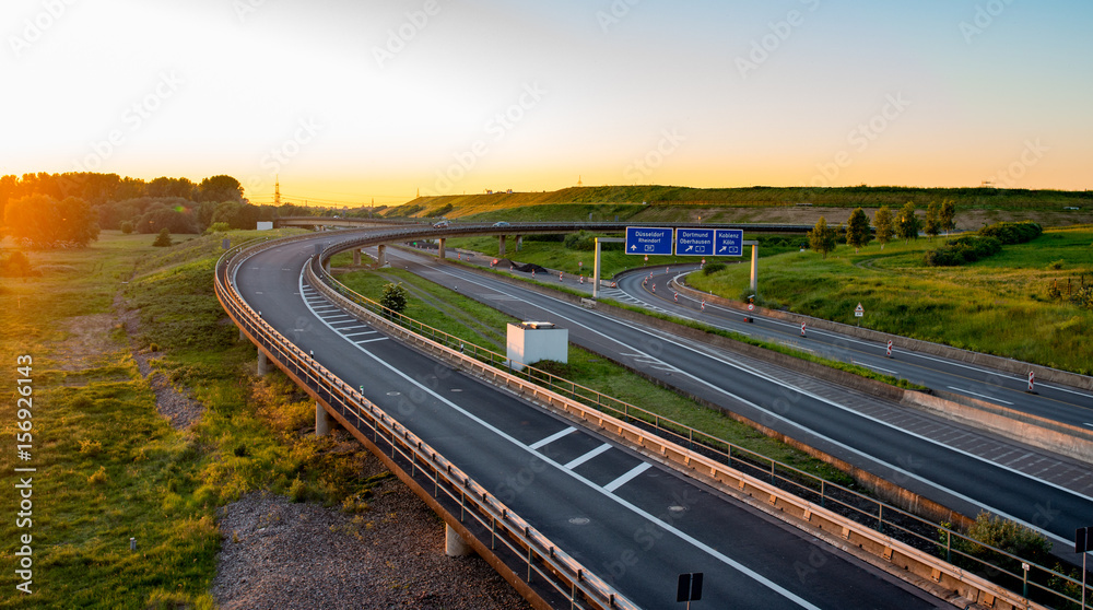 Fototapeta premium Autobahnkreuz Leverkusen Süd
