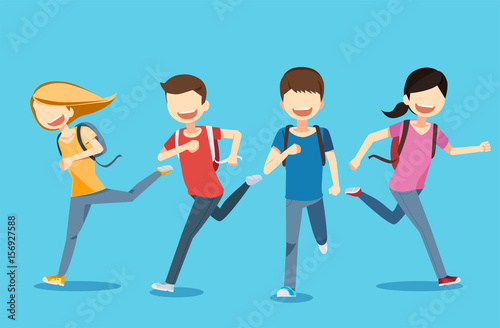 Teen and good health. Getting to school.Begin the term. field trips