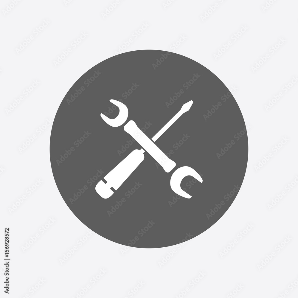 Repair Icon. Service symbol. Tools singn. Flat design style. Repair Icon. Service symbol. Tools singn. Flat design style.