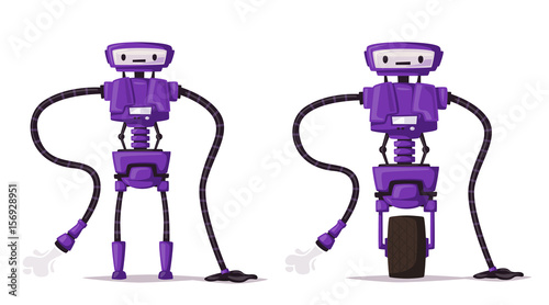Robot character. Technology, future. Cartoon vector illustration