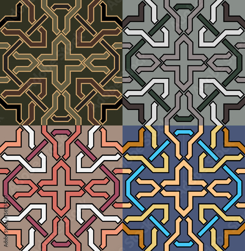 decorative pattern. different color option.vector illustration