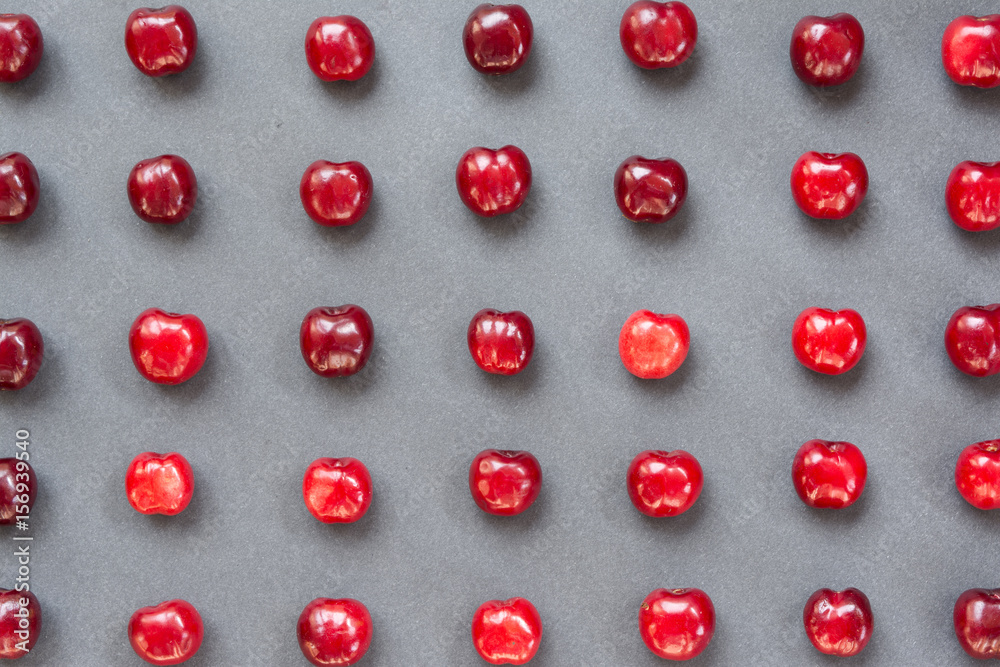 Cherry pattern. Sweet summer wallpaper. Top view Cherry pattern. Sweet summer wallpaper. Top view