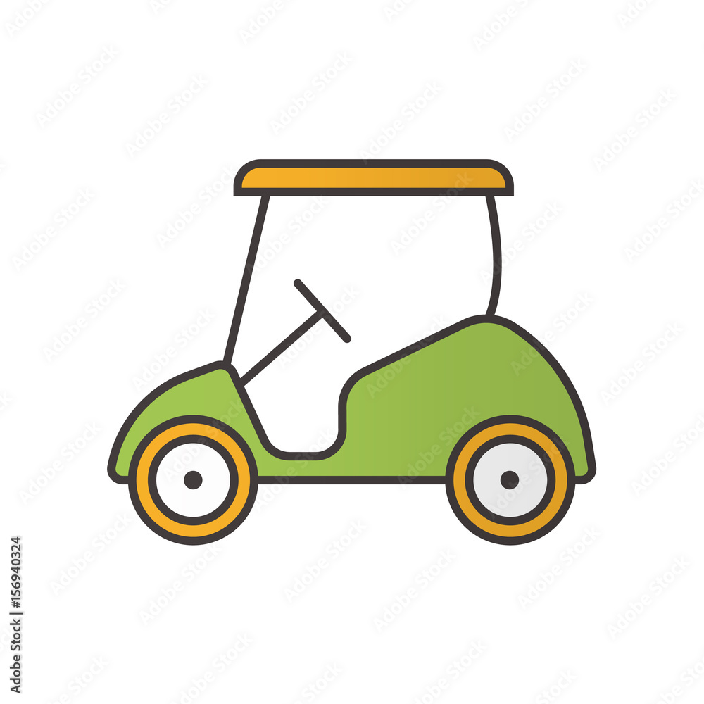 Golf cart color icon