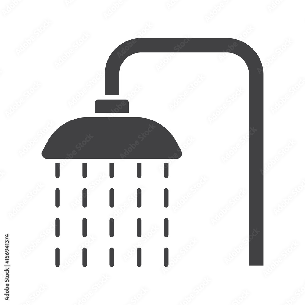 Obraz premium Shower glyph icon
