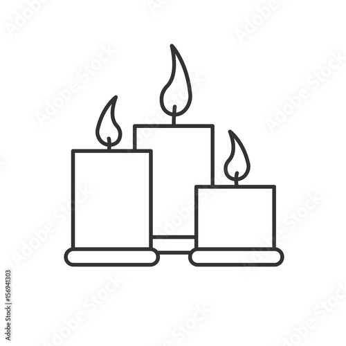 Spa salon candles linear icon