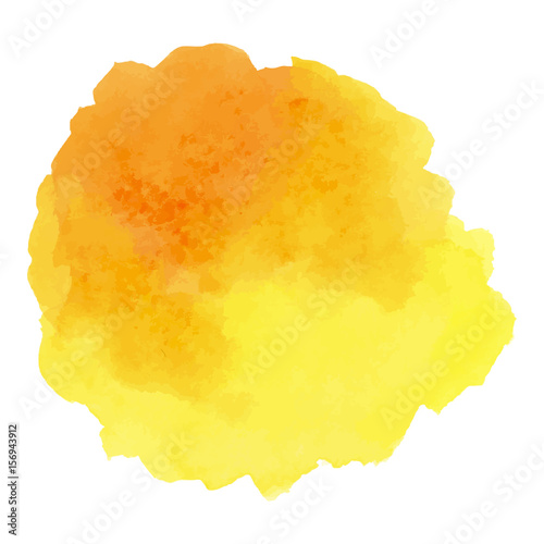 Round watercolor stains on white background