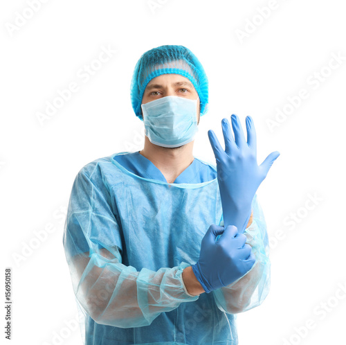 Male surgeon, isolated on w...
