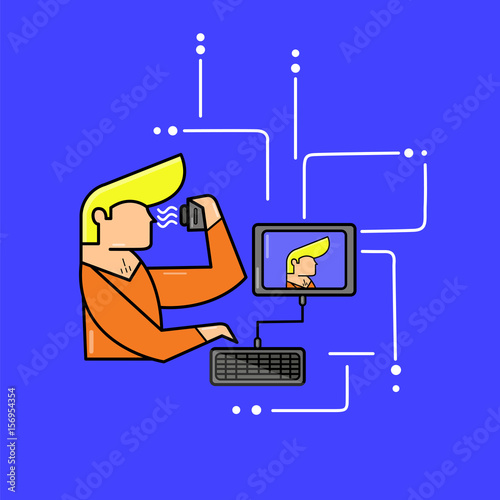 blogger vector illustration icon.