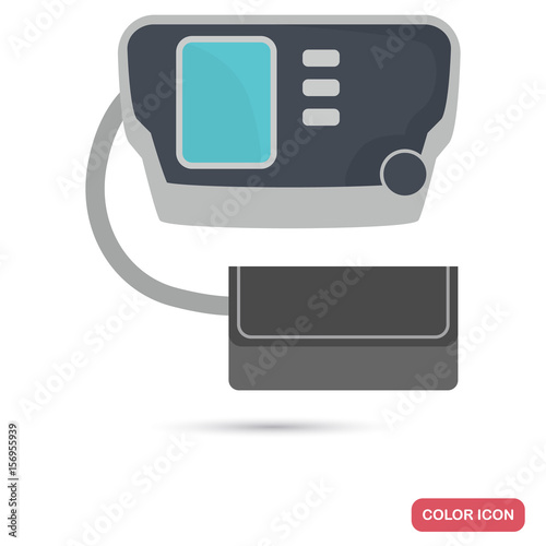 Electronic tonometer color flat icon for web and mobile design
