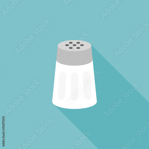 salt shaker icon, flat design with long shadow