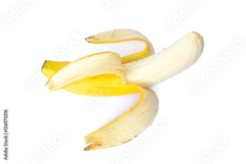 Cooked banana yellow isolated