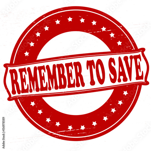 Quadro su tela Remember to save