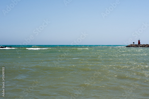 Storm Mediterranean Sea on the coast of Spain