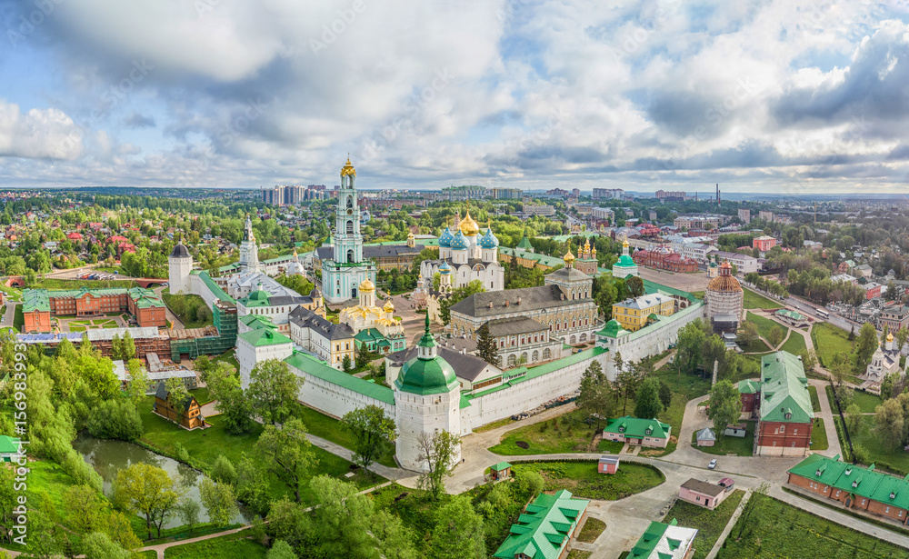 Trinity Lavra of St. Sergius - panoramic aerial view in Sergiev Posad, Moscow oblast,  Russia