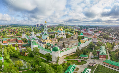 Trinity Lavra of St. Sergius - panoramic aerial view in Sergiev Posad, Moscow oblast, Russia