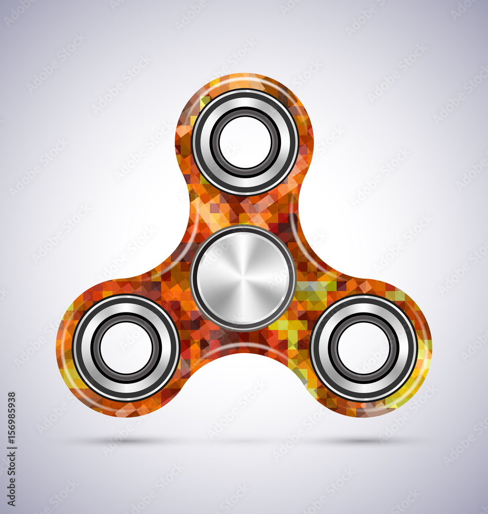 Spinner orange mosaic design with metal illustration vector Spinner orange mosaic design with metal illustration vector