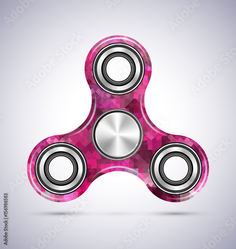 Spinner rose mosaic design with metal illustration vector