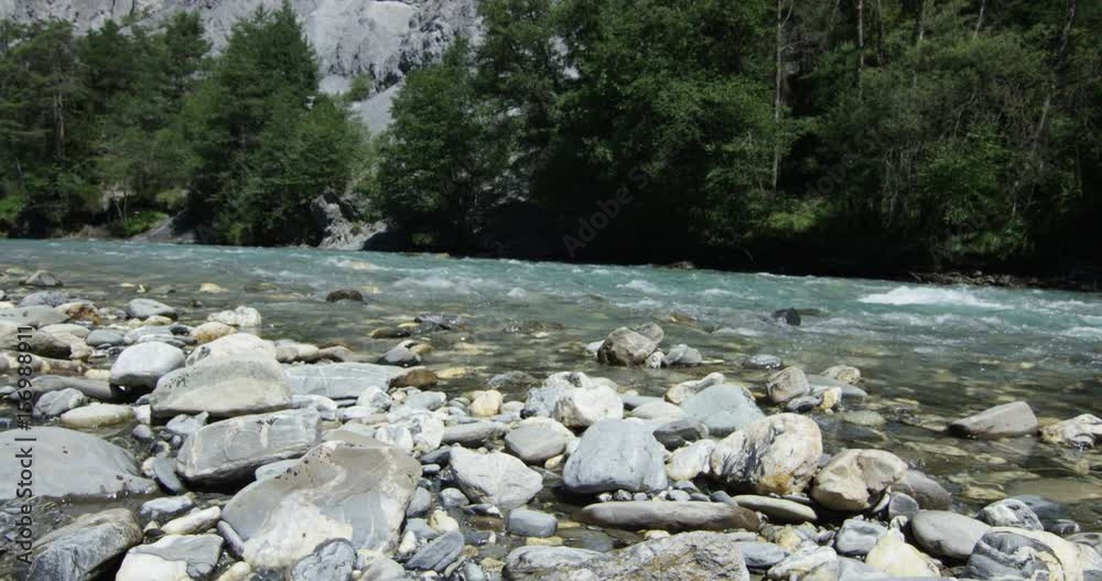 river Rhein making its way through Switzerland river Rhein making its way through Switzerland
