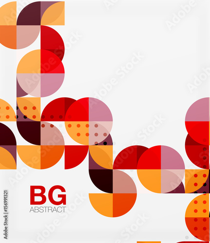 Vector geometric circle abstract background