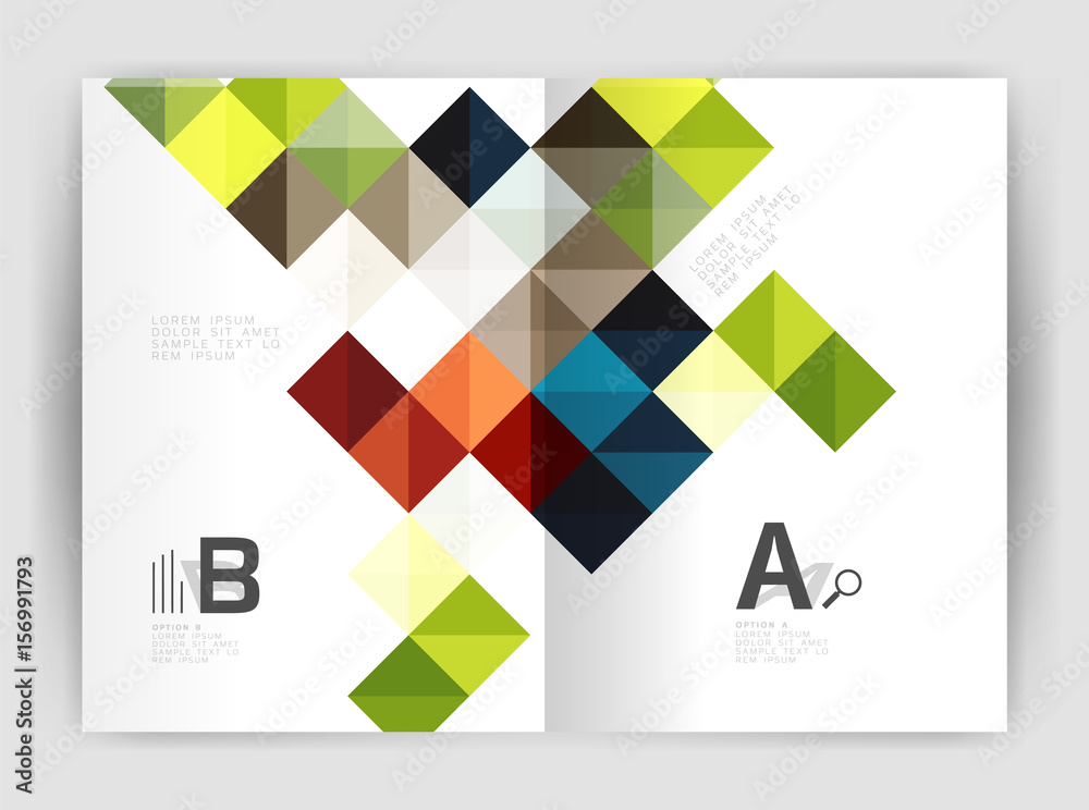 Fototapeta premium Vector square template background