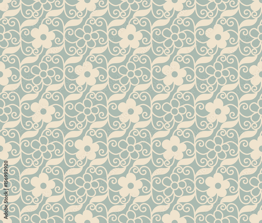 Antique seamless background spiral vortex cross vine leaf flower Antique seamless background spiral vortex cross vine leaf flower
