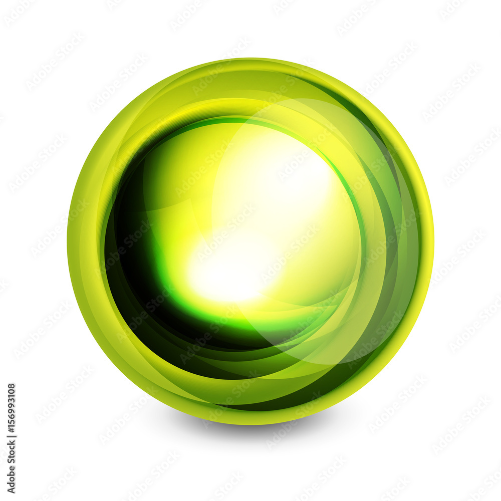 Glass sphere, futuristic abstract element Glass sphere, futuristic abstract element