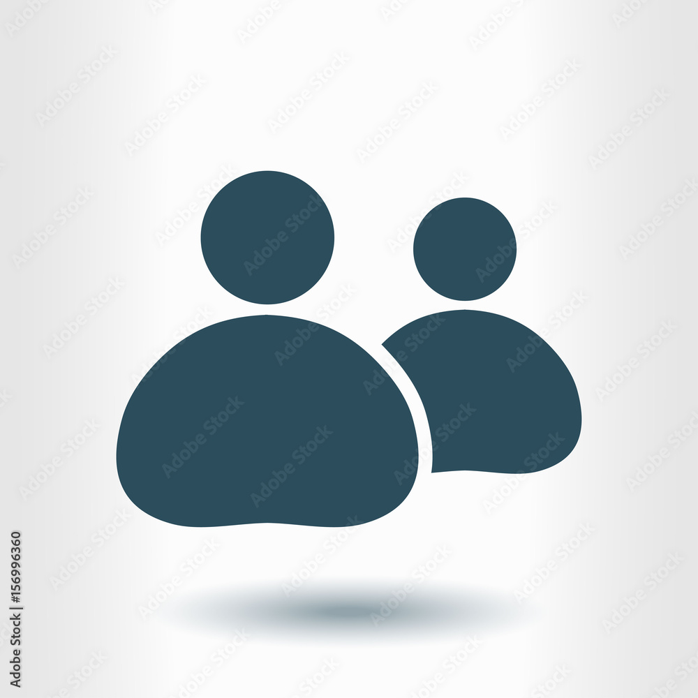 People or social sign icon. The leader and his follower. People or social sign icon. The leader and his follower.