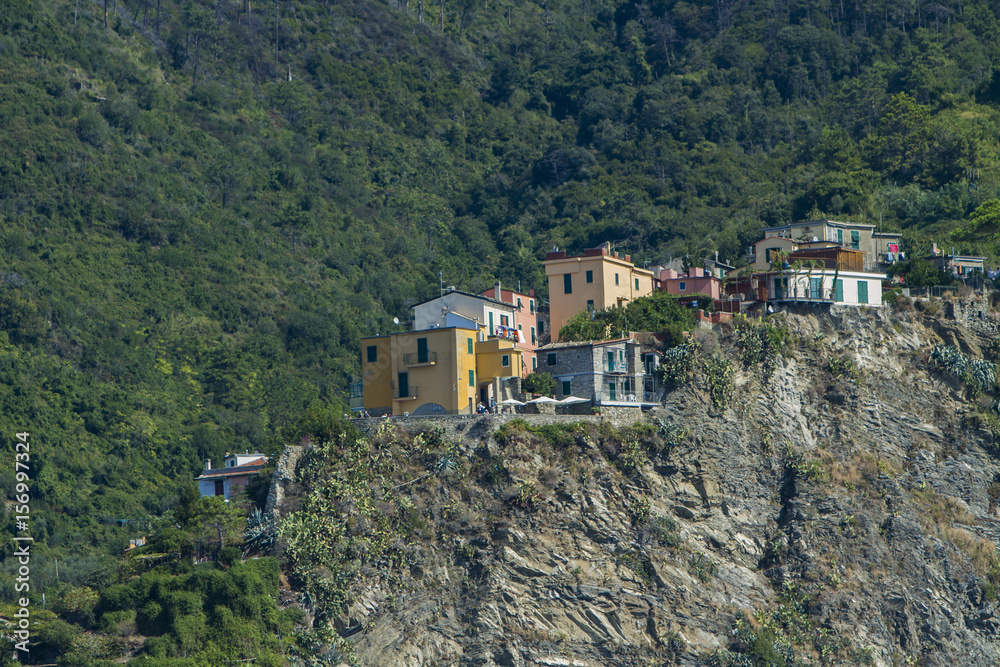 Vernazza at Cinque Terre on Ligurian sea in Italy