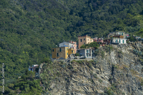 Vernazza at Cinque Terre on Ligurian sea in Italy