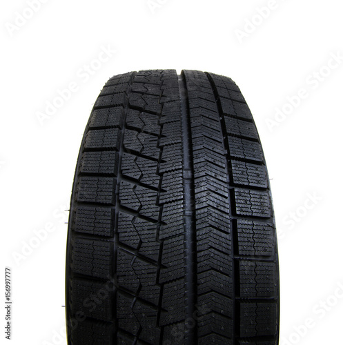 Car tire isolated on white