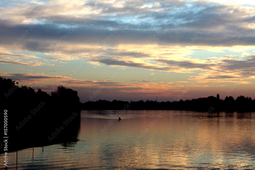 Naklejka premium sunset milan