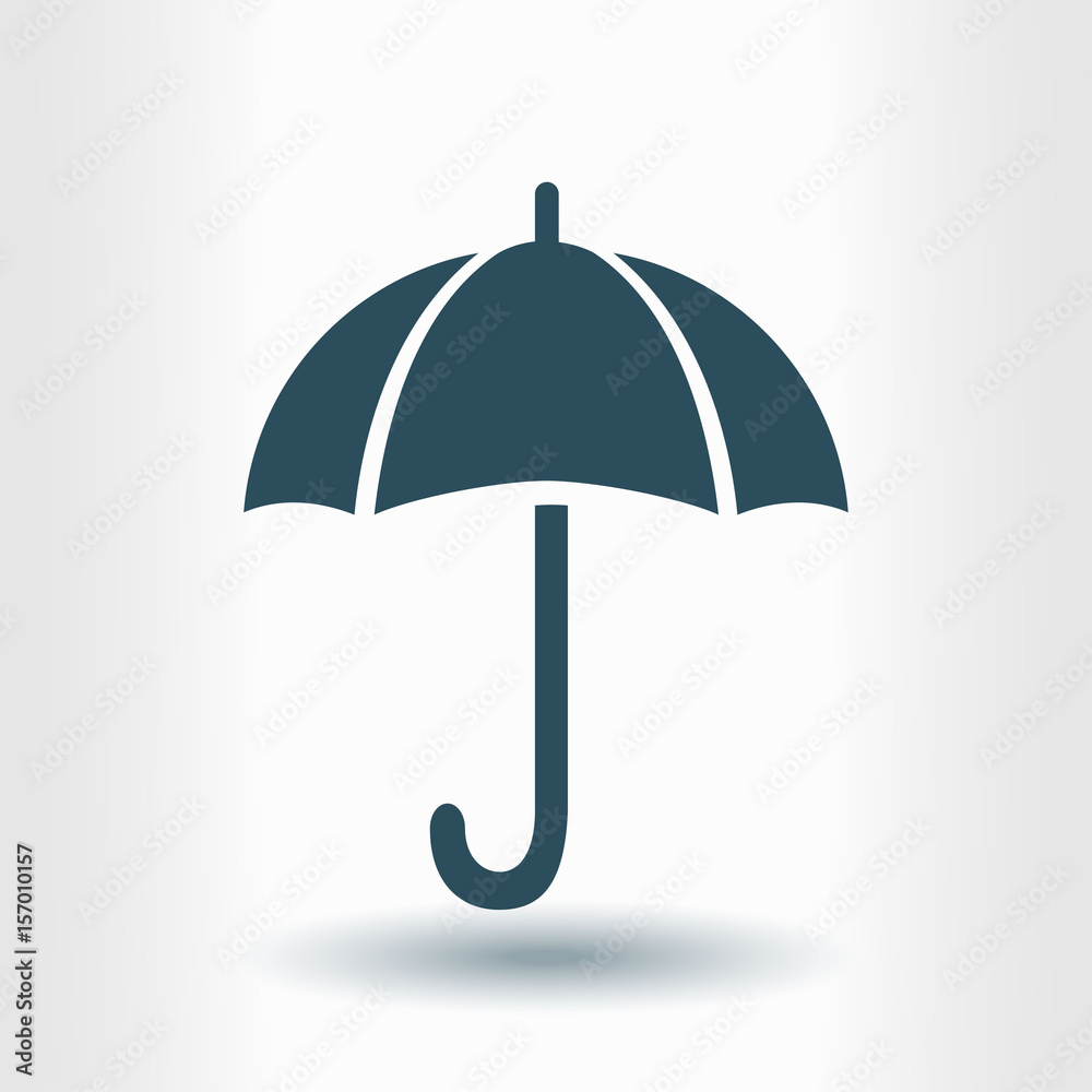 Umbrella sign icon. Rain protection symbol. Flat design style. Umbrella sign icon. Rain protection symbol. Flat design style.