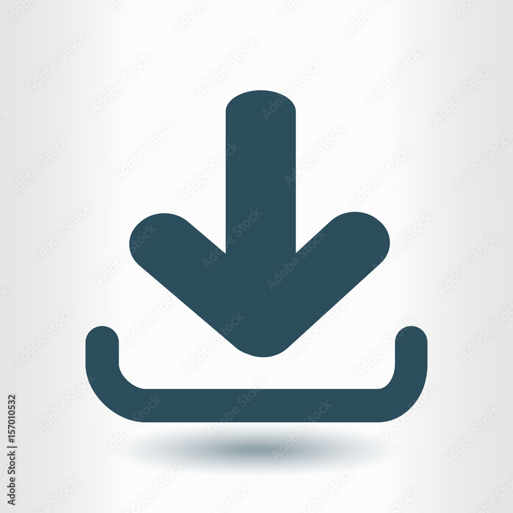 Download icon. Upload button. Flat design style. Download icon. Upload button. Flat design style.