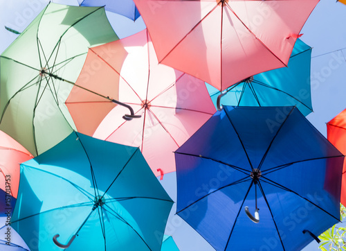 The beauty of colorful umbrellas.