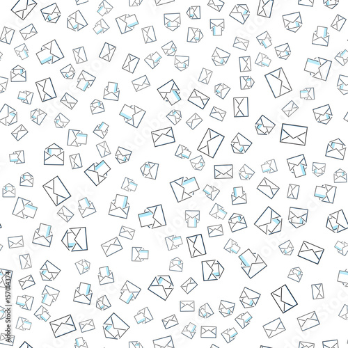 Seamless pattern with mail envelopes. Vector background for postal delivery.