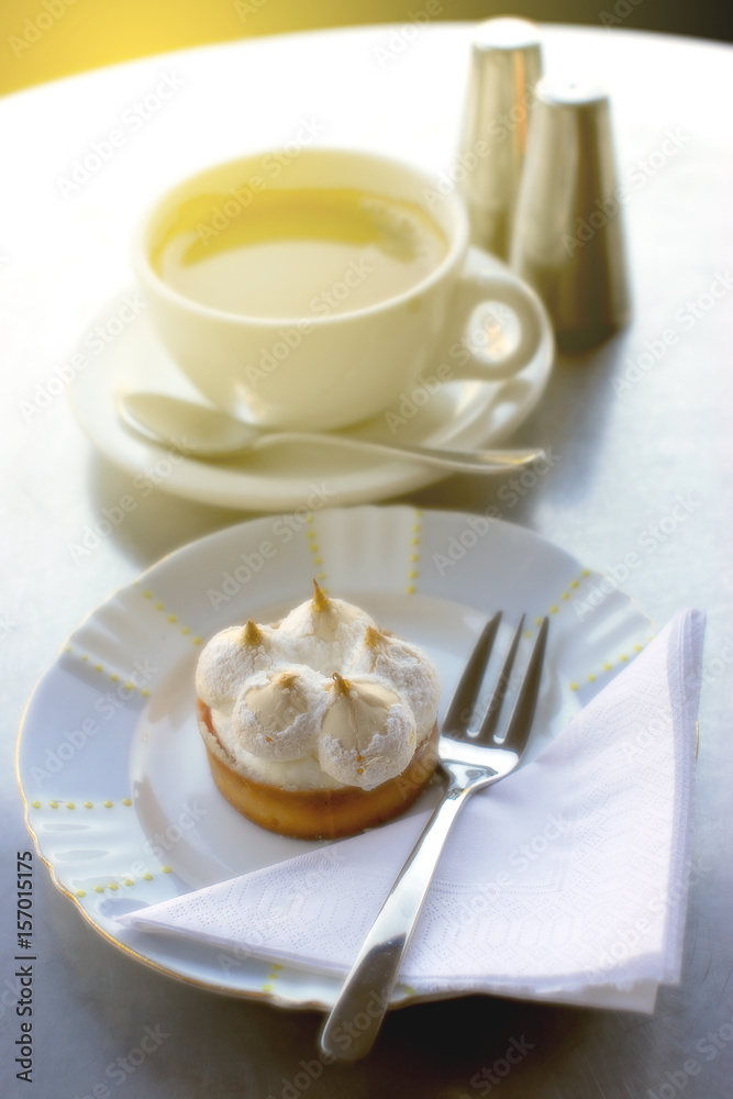 Food & Cuisine : Lemon Meringue and coffee Food & Cuisine : Lemon Meringue and coffee