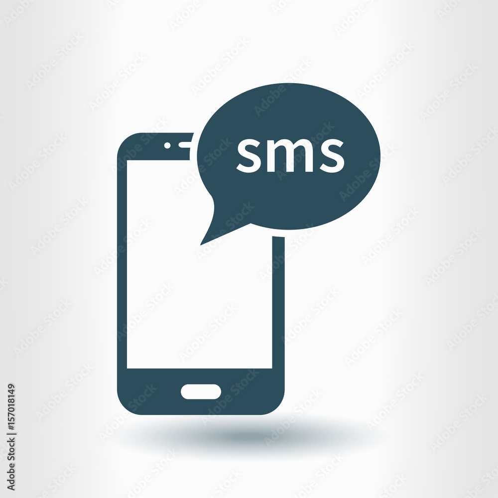Smartphone email or sms icon. Mobile mail sign symbol. Smartphone email or sms icon. Mobile mail sign symbol.