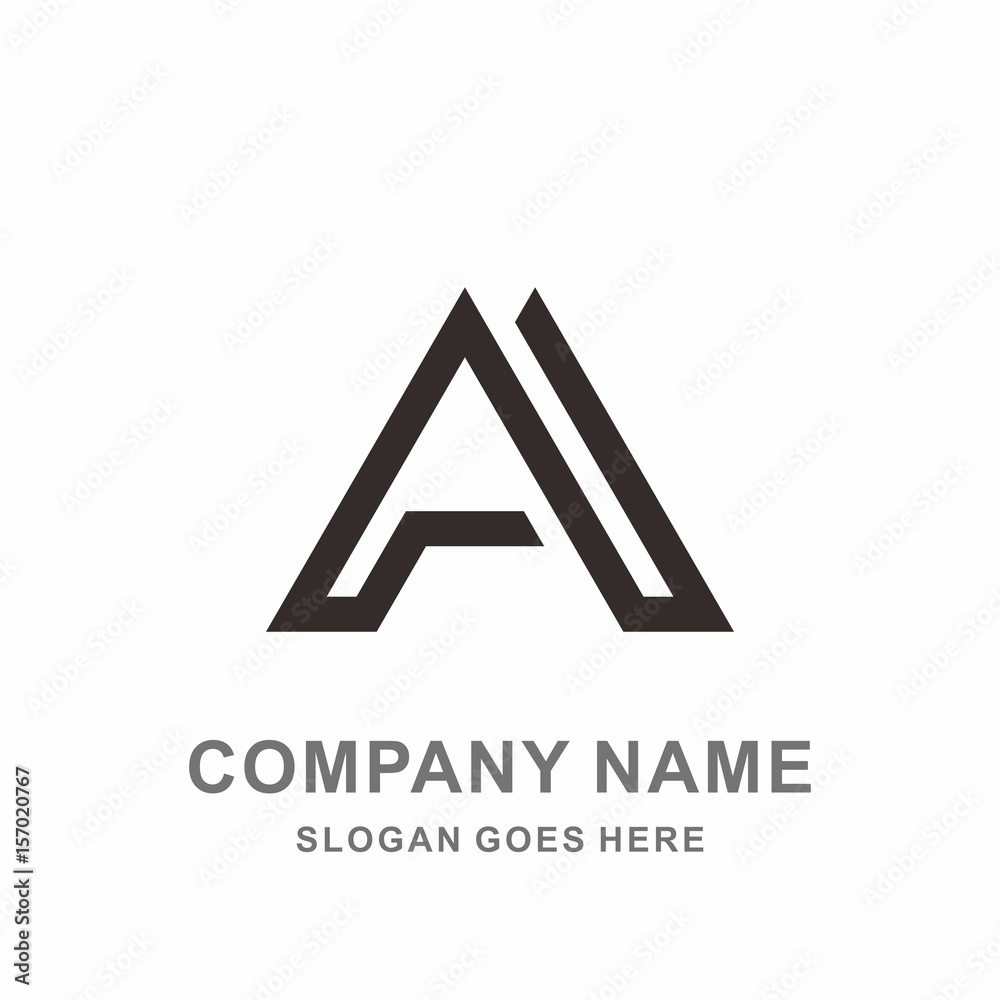 Monogram Letter A Geometric Triangle Strips Architecture Interior Construction Business Company Stock Vector Logo Design Template Monogram Letter A Geometric Triangle Strips Architecture Interior Construction Business Company Stock Vector Logo Design Template